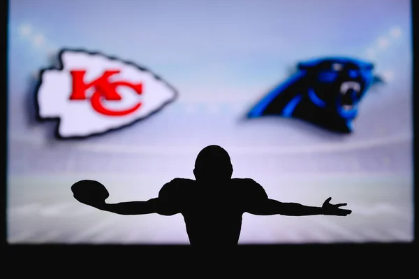 Kansas City Chiefs Kontra Carolina Panthers Nfl Játék Amerikai Futball — Stock Fotó