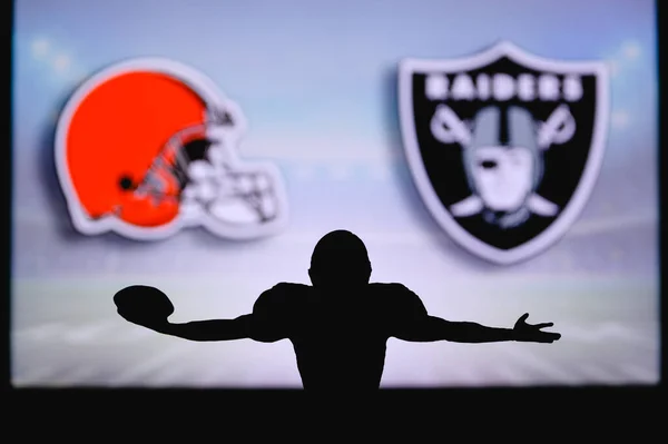 Cleveland Browns Contre Las Vegas Raiders Nfl Game Match American — Photo