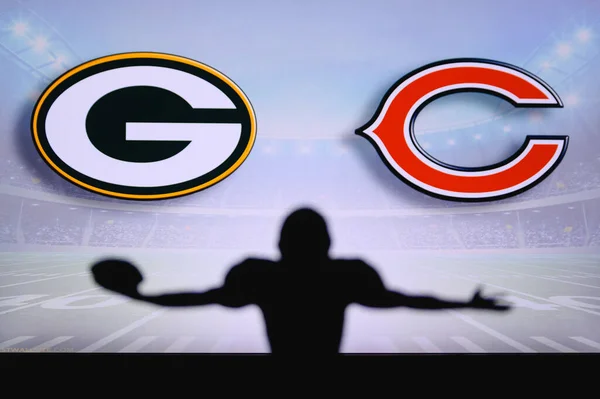 Green Bay Packers Gegen Chicago Bears — Stockfoto