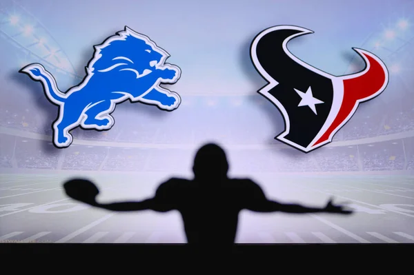 Detroit Lions Tegen Houston Texans Nfl Wedstrijd American Football League — Stockfoto