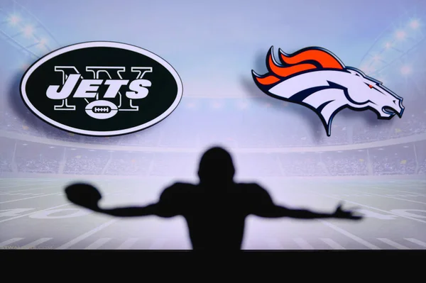 New York Jets Gegen Denver Broncos Nfl Spiel American Football — Stockfoto
