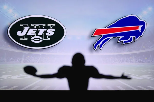 New York Jets Buffalo Bills Karşı Nfl Oyunu Amerikan Futbol — Stok fotoğraf