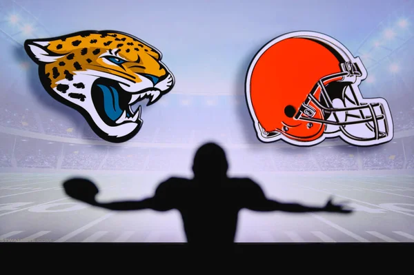 Jacksonville Jaguars Gegen Cleveland Browns Nfl Spiel American Football Liga — Stockfoto