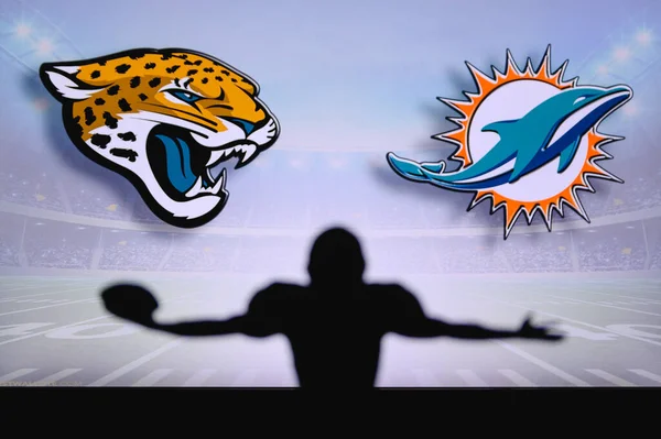 Jacksonville Jaguars Miami Dolphins Jogo Nfl Jogo Liga Americana Futebol — Fotografia de Stock