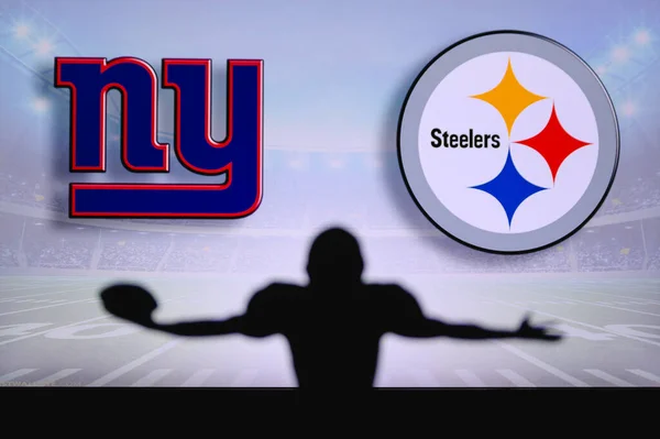 New York Giants Gegen Pittsburgh Steelers Nfl Spiel American Football — Stockfoto