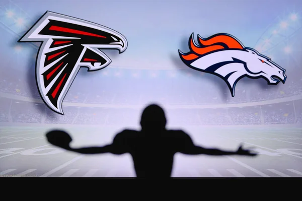 Atlanta Falcons Gegen Denver Broncos Nfl Spiel American Football Liga — Stockfoto