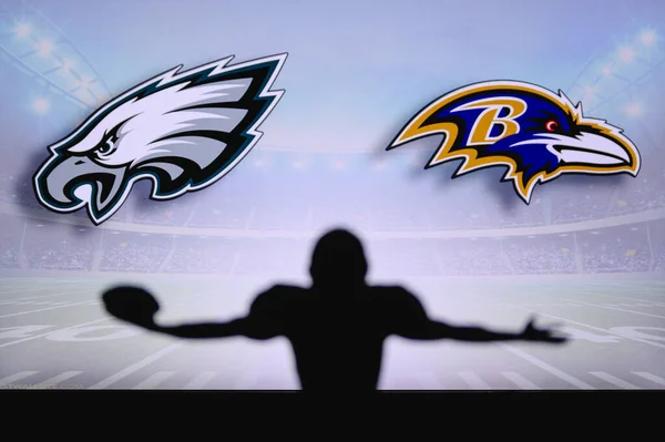 Philadelphia Eagles Baltimore Ravens Jogo Nfl Jogo Liga Americana Futebol — Fotografia de Stock