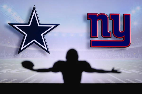 Dallas Cowboys Εναντίον New York Giants Παιχνίδι Nfl Αμερικάνικο Πρωτάθλημα — Φωτογραφία Αρχείου