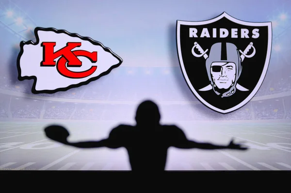 Kansas City Chiefs Kontra Las Vegas Raiders Gra Nfl Mecz — Zdjęcie stockowe