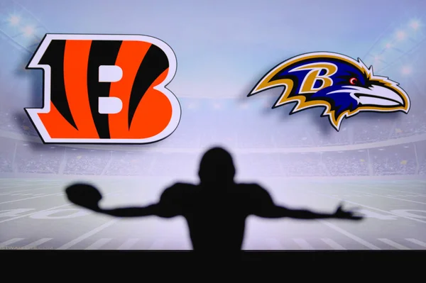 Cincinnati Bengalen Tegen Baltimore Ravens Nfl Wedstrijd American Football League — Stockfoto