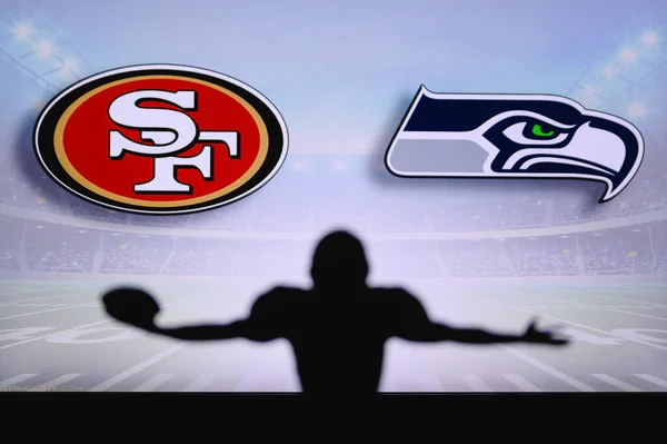 San Francisco 49Ers Kontra Seattle Seahawks Gra Nfl Mecz Ligi — Zdjęcie stockowe