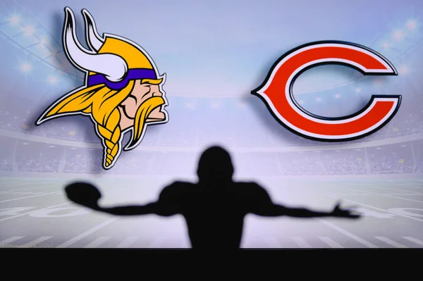 Minnesota Vikings Chicago Bears Karşı — Stok fotoğraf