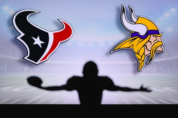 Houston Texans Kontra Minnesota Vikings Nfl Játék Amerikai Futball Liga — Stock Fotó