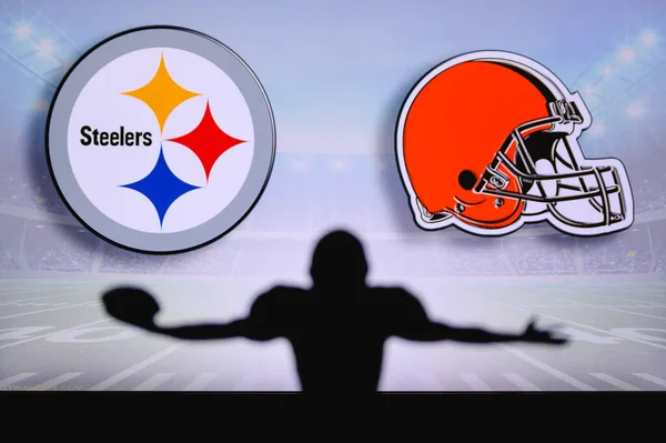 Pittsburgh Steelers Cleveland Browns Juego Nfl Partido Liga Americana Fútbol — Foto de Stock