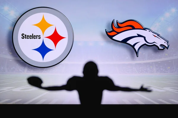 Pittsburgh Steelers Contro Denver Broncos Nfl Game Partita Della American — Foto Stock