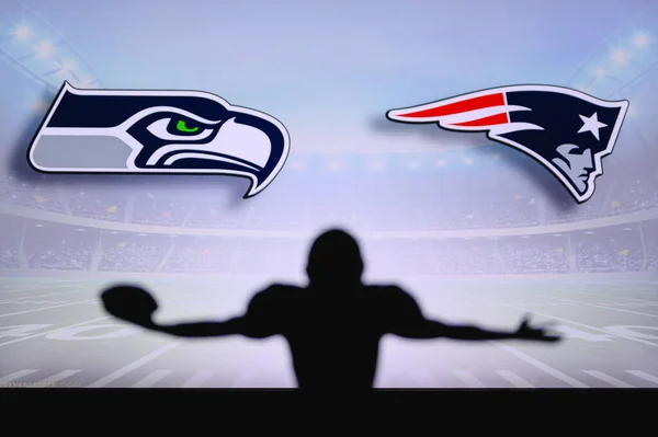 Seattle Seahawks New England Patriots Nfl Game Match American Football — Photo