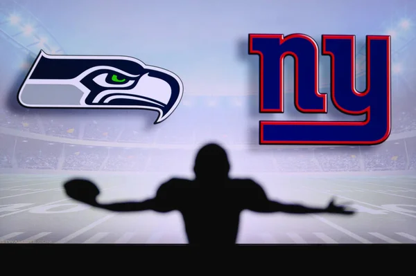 Seattle Seahawks Kontra New York Giants Nfl Játék Amerikai Futball — Stock Fotó