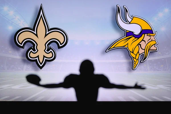 New Orleans Saints Minnesota Vikings Nfl Game American Football League — Stock Photo, Image