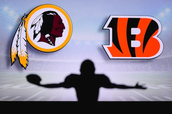 Washington Redskins Tegen Cincinnati Bengalen Nfl Wedstrijd American Football League — Stockfoto