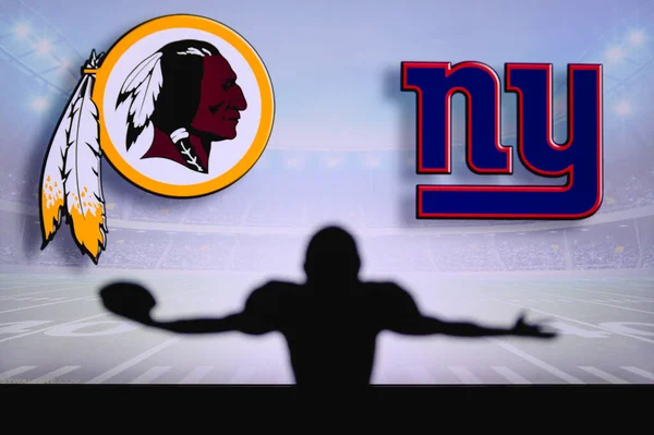 Washington Redskins New York Giants Nfl Wedstrijd American Football League — Stockfoto