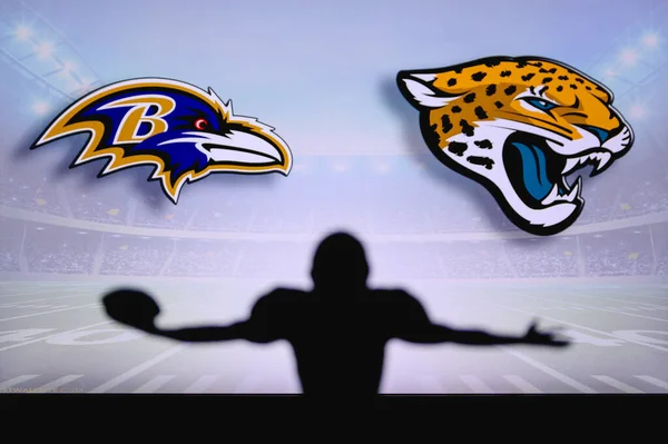 Baltimore Ravens Tegen Jacksonville Jaguars Nfl Wedstrijd American Football League — Stockfoto