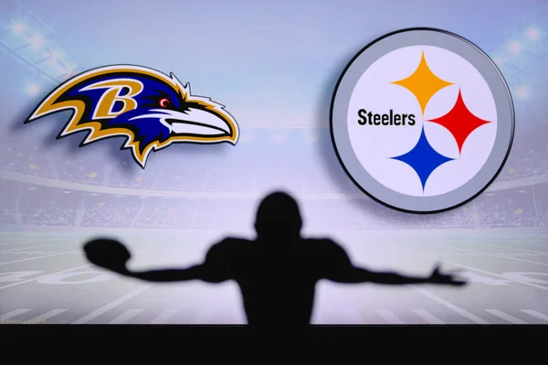 Baltimore Ravens Pittsburgh Steelers Juego Nfl Partido Liga Americana Fútbol — Foto de Stock