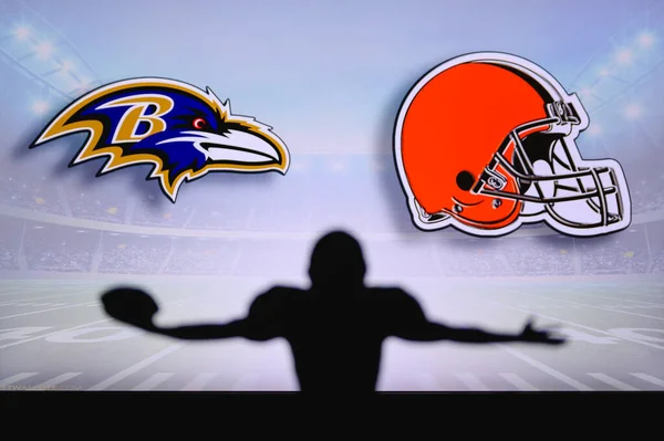 Baltimore Ravens Cleveland Browns Juego Nfl Partido Liga Americana Fútbol — Foto de Stock