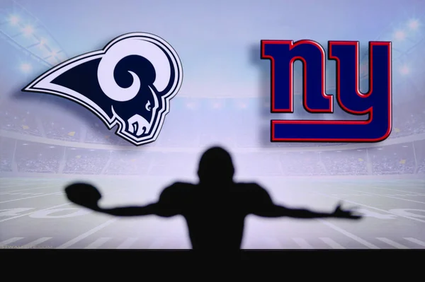 Los Angeles Rams New York Giants Karşı Nfl Oyunu Amerikan — Stok fotoğraf