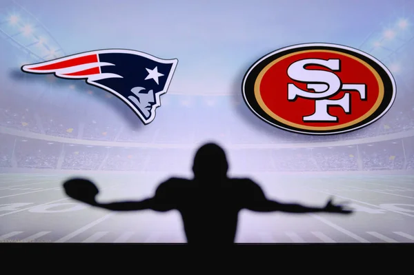 New England Patriots San Francisco 49Ers Juego Nfl Partido Liga — Foto de Stock