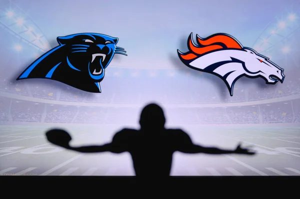 Carolina Panthers Tegen Denver Broncos Nfl Wedstrijd American Football League — Stockfoto