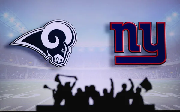 Los Angeles Rams New York Giants Fãs Apoiam Nfl Game — Fotografia de Stock