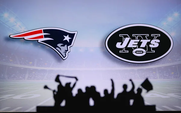 New England Patriots Contro New York Jets Supporto Dei Tifosi — Foto Stock