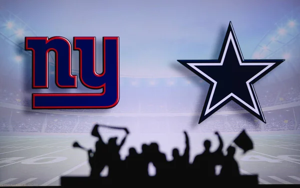 New York Giants Mot Dallas Cowboys Fans Stöd Nfl Game — Stockfoto