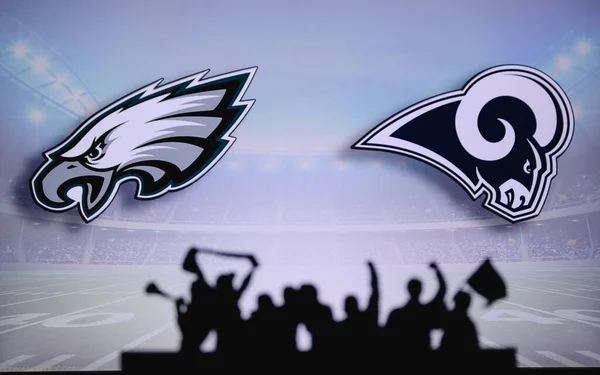 Philadelphia Eagles Los Angeles Rams Soutien Des Fans Sur Jeu — Photo