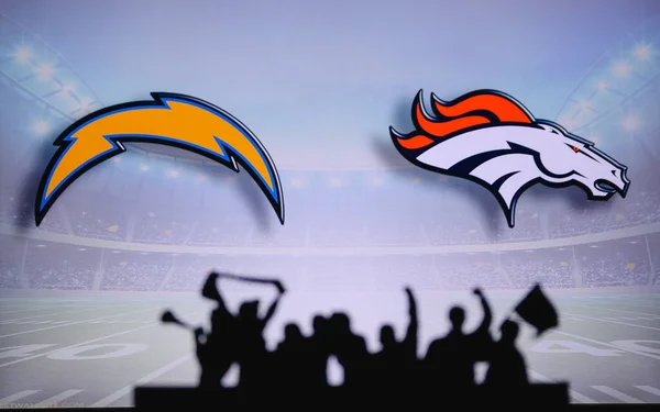 Los Angeles Chargers Denver Broncos Soutien Des Fans Sur Jeu — Photo