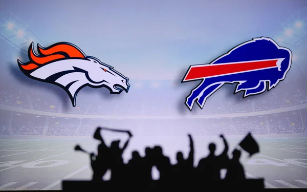 Denver Broncos Buffalo Bills Karşı Taraftarlar Nfl Game Destekliyor Destekçilerin — Stok fotoğraf