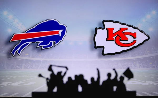 Buffalo Bill Tegen Kansas City Chiefs Fans Ondersteuning Nfl Game — Stockfoto