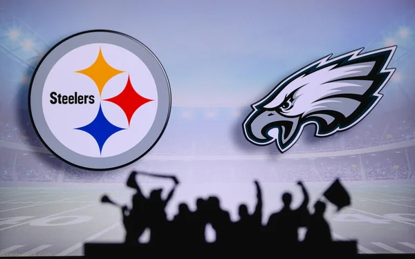 Steelers Pittsburgh Contre Les Eagles Philadelphie Soutien Des Fans Sur — Photo