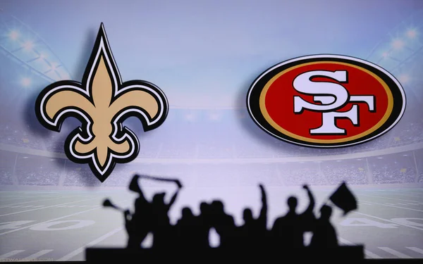 New Orleans Saints San Francisco 49Ers Inglês Fãs Apoiam Nfl — Fotografia de Stock