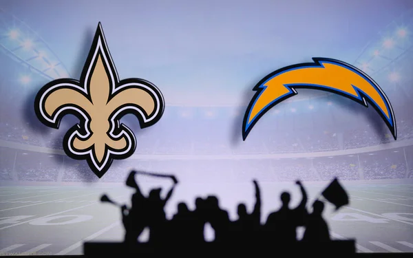 New Orleans Saints Los Angeles Chargers Podpora Fanoušků Hře Nfl — Stock fotografie