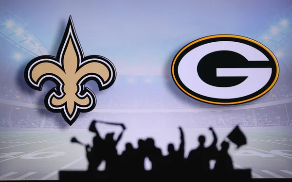 New Orleans Saints Mot Green Bay Packers Fans Stöd Nfl — Stockfoto
