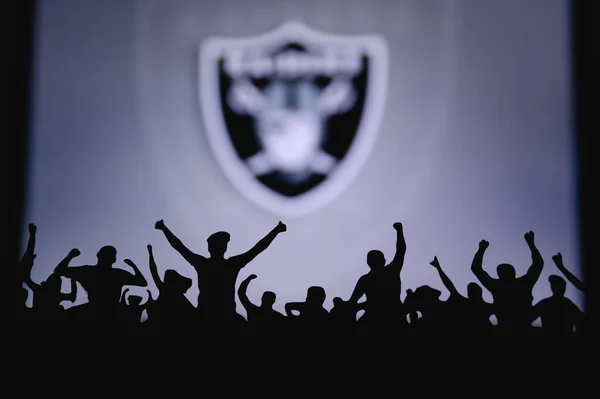 Las Vegas Raiders Fans Support Professional Team American National Foorball — Stock Photo, Image