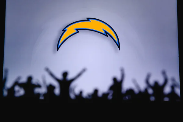 Los Angeles Chargers Fans Support Professional Team American National Foorball — Stock Photo, Image