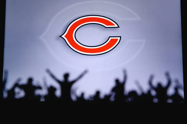 Chicago Bears Les Fans Soutiennent Équipe Professionnelle American National Foorball — Photo