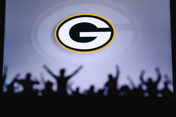 Green Bay Packers Ben Rajongók Támogatják Amerikai Nemzeti Foorball Liga — Stock Fotó