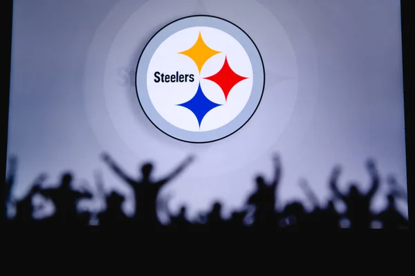 Pittsburgh Steelers Fans Support Professional Team American National Foorball League — Stock Photo, Image