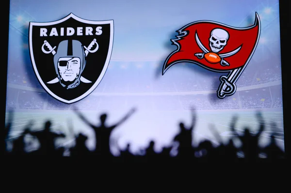 Las Vegas Raiders Mot Tampa Bay Buccaneers Fans Stöd Nfl — Stockfoto