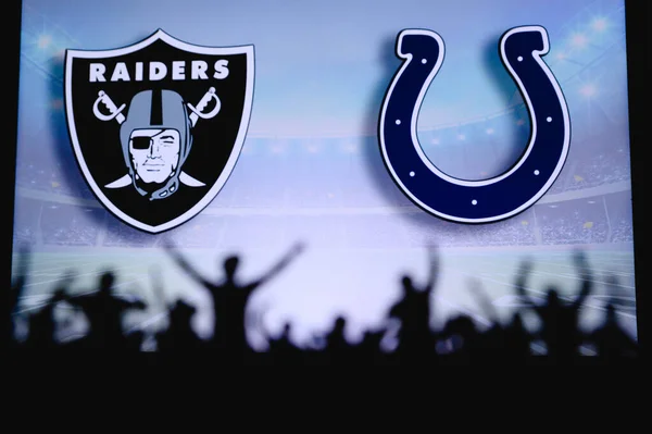 Las Vegas Raiders Kontra Indianapolis Colts Rajongók Támogatják Nfl Game — Stock Fotó