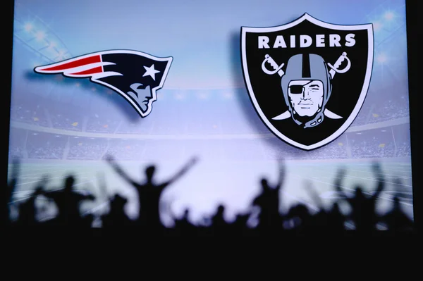 New England Patriots Contro Las Vegas Raiders Supporto Dei Tifosi — Foto Stock