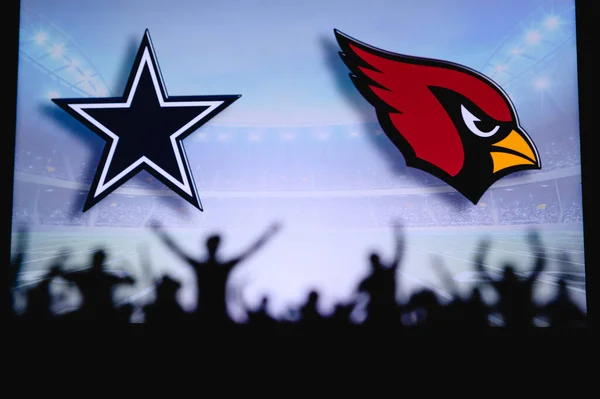 Dallas Cowboys Contro Arizona Cardinals Supporto Dei Tifosi Nella Partita — Foto Stock